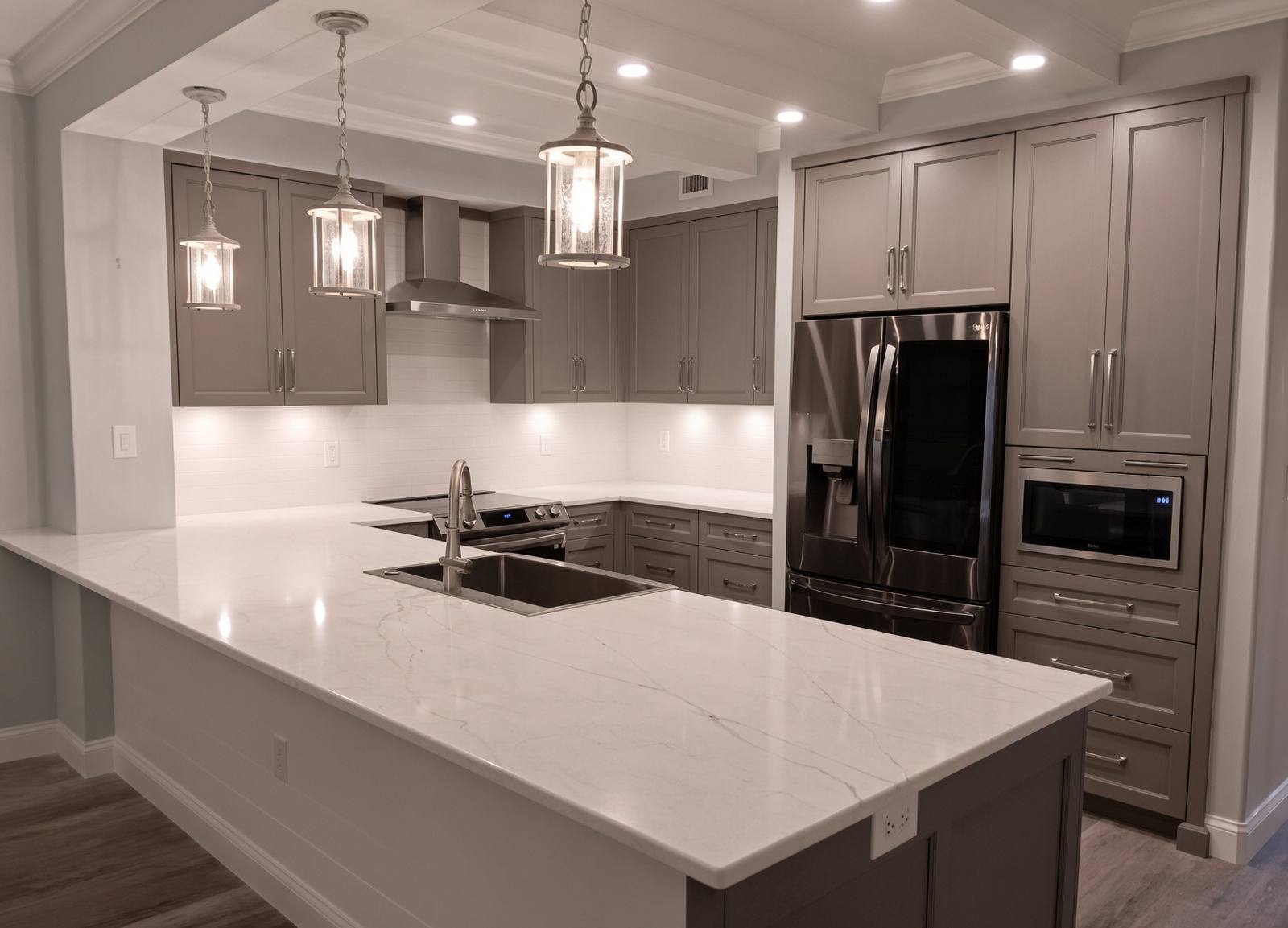 Kitchen cabinetry and countertop detail by Rich Warchol Design