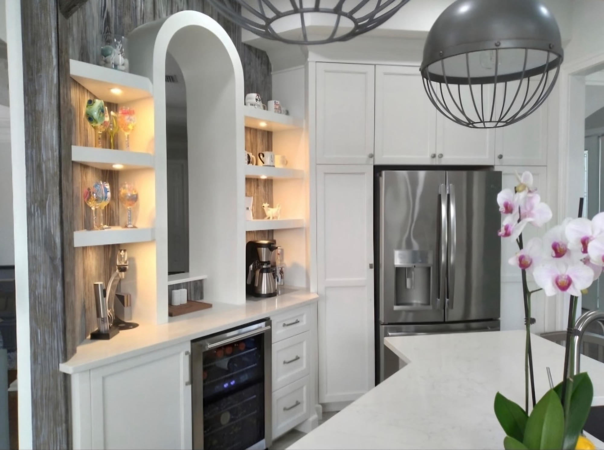 Open-concept kitchen and living area remodel