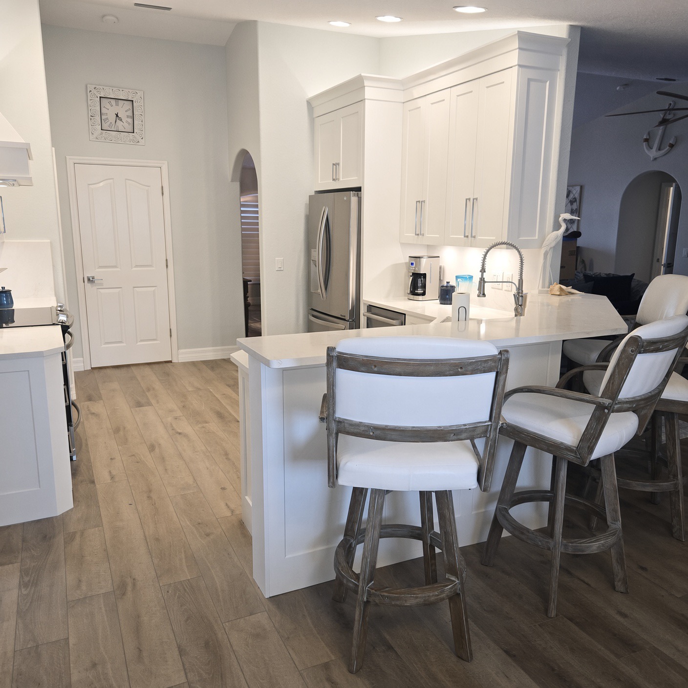 Kitchen with custom cabinetry detail
